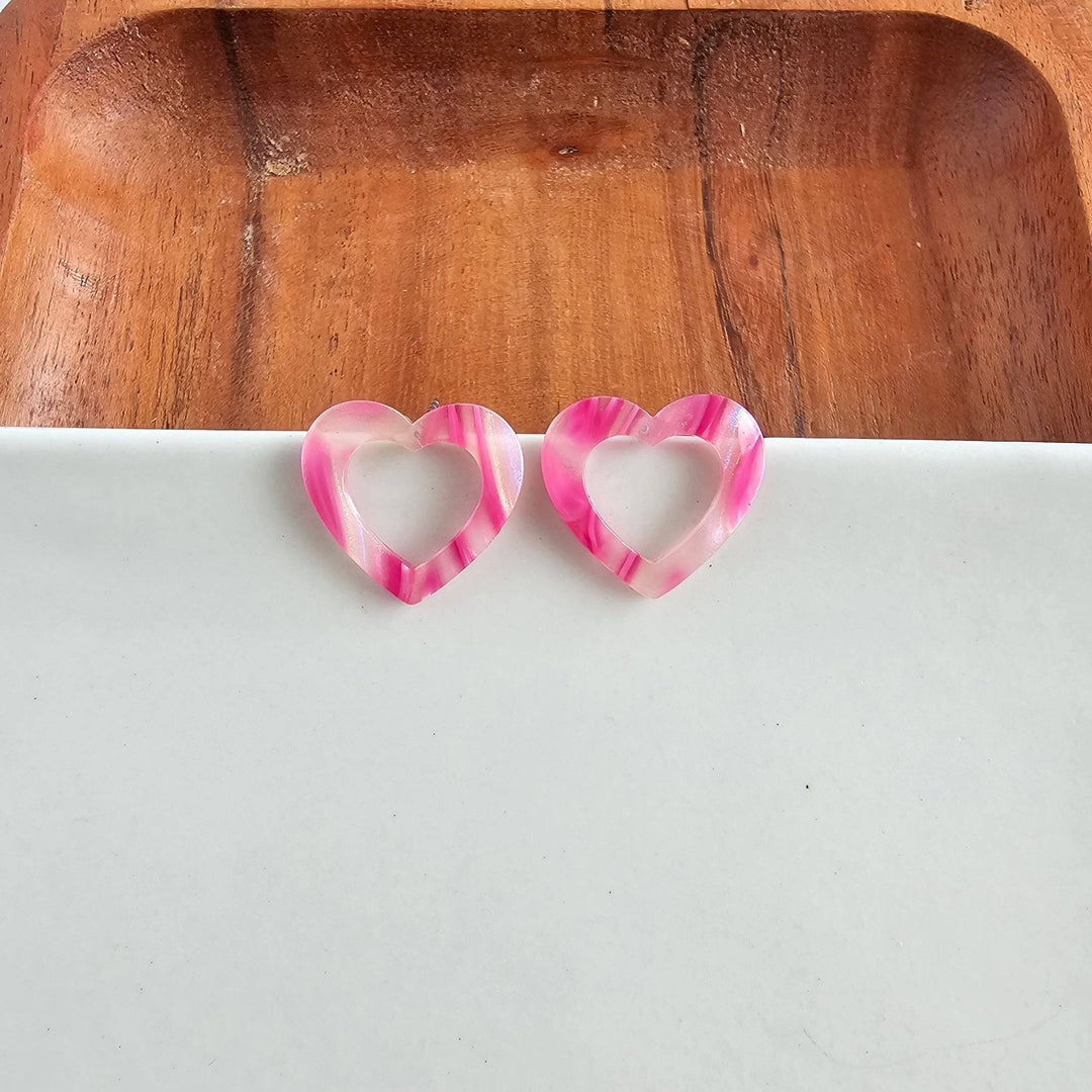 Spiffy & SplendidSweet Heart Studs, Pink - Polish Boutique