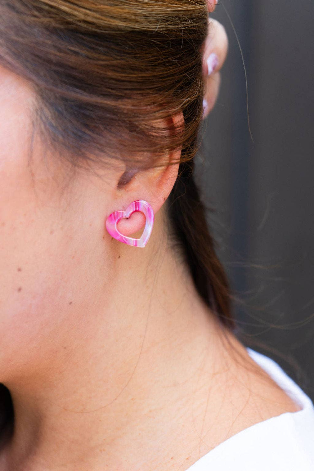 Spiffy & SplendidSweet Heart Studs, Pink - Polish Boutique