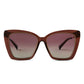 Brown and gold cat eye sunglass by Diff Eyewear.